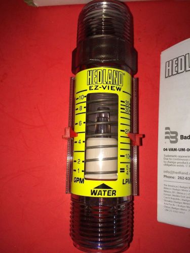 Hedland h621-010-r ez-view flowmeter, 1 mnpt, 1-10 gpm for sale