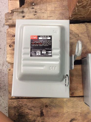 FPE Federal Pacific Safety Switch 0322SN 30 Amp 120/240 Volt 2 Pole Fusible