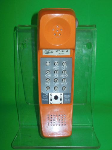 Vintage metro tel linesman test telephone rotary touch tone orange handset for sale
