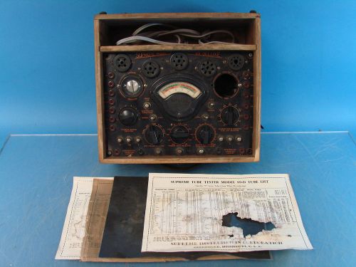 Vintage Supreme Tube Tester Model 89 Deluxe - Supreme Instruments Corporation