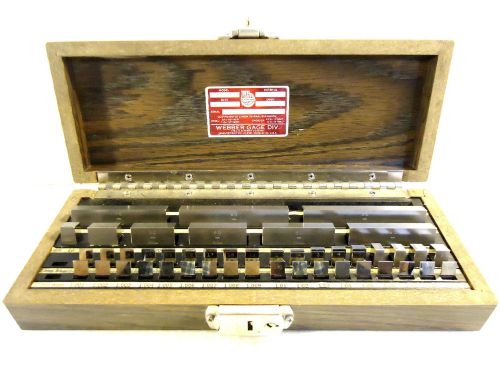 Starrett Webber Metric RC45MA1 Croblox 45 Piece Rectangular Gage Block Set.