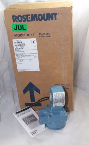 NEW 1/2 Inch 8711 EMERSON ROSEMOUNT MAGNETIC WAFER FLOWMETER WITH TRANSMITTER