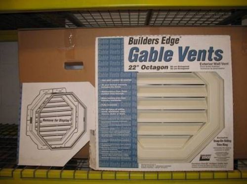 Builders Edge 22&#034; Octagon Gable Vent Almond  Lot of 3  NOS #120012222090