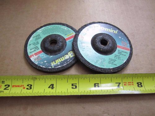 2 PC GEMINI TYPE 27 MINI DISC 3&#034; x 1/4&#034; x 3/8&#034; 18000 RPM GRINDING WHEELS