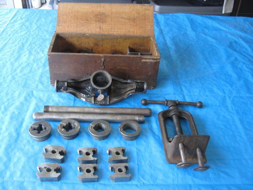 Vintage Reed Mfg Pipe Threader &amp; Pipe Vise Complete Set 3/4&#034; to 1 1/4&#034;