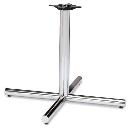 Single Column Steel Base, 36w x 36d x 27-7/8h, Chrome