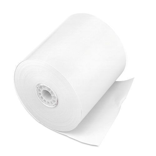 Single-Ply Cash Register/POS Rolls, 3&#034; x 150 ft., White, 50/Carton