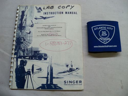 Singer instrumentation 94593-1 programmable loop antenna instruction manual for sale