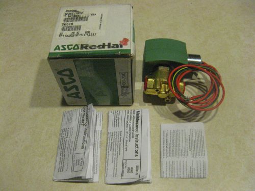 Asco red-hat ii 3/8&#034; solenoid 8263g206 nc 120v nib for sale