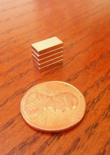 (5) N52 Neodymium &#034;block&#034; Magnets. Size 10x5x2 mm.