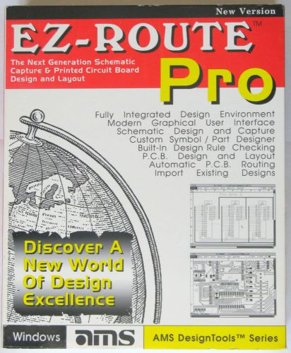 AMS EZ-Route Pro, Ver 2.20, Printed Circuit Board Routing Software, Win 3.1 &amp; 95