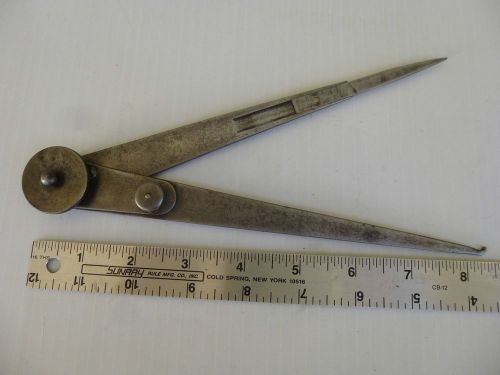 Vintage hermaphrodite calipers 8 3/4&#034; lg with adjustable leg usa for sale