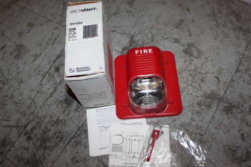 SYSTEM SENSOR S2430 RED FIRE ALARM WALL MOUNT STROBE