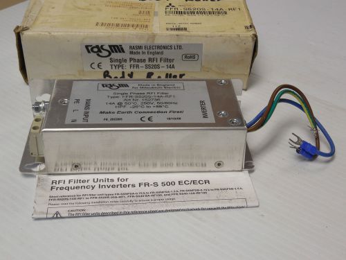 NEW RASMI SINGLE PHASE RFI FILTER FFR-S520S-14A-RF1 152736 14 AMP A 14A 250V