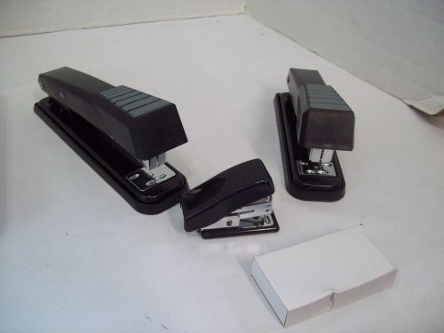 3 (Three) Office  Economy Desk Staplers Three Sizes