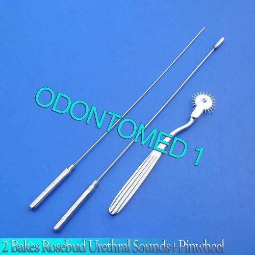 2 Pcs Bakes Rosebud Urethral Sounds 1mm+6mm,Pinwheel