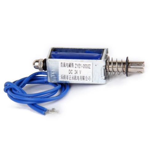 24V DC Push-Pull Open Frame Solenoid Electromagnet Holding Force 0.2N 10mm