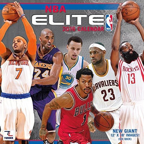 Turner NBA All-Stars 2016 Wall Calendar, September 2015 - December 2016, 12 x