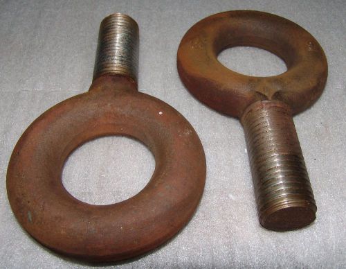 (2) Eye bolts , 1-1/4&#034;  thread diameter , 2-1/8&#034;  opening unused