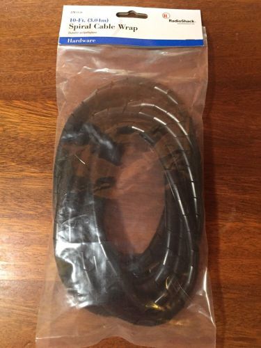 NEW Radio Shack (10 foot) Spiral Cable Wrap (3.04m) Durable Polyethylene.    PB