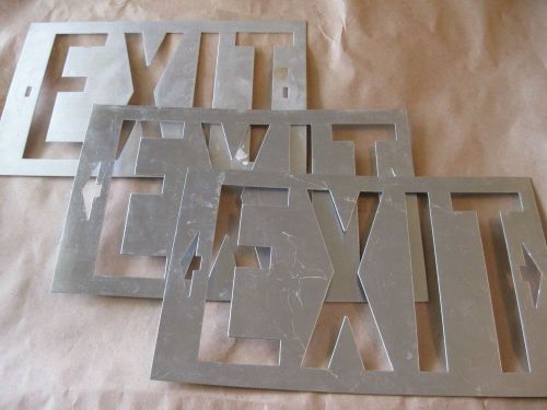 3- &#034;EXIT&#034; STENCILS, 7 1/4&#034; X 11 1/2&#034;