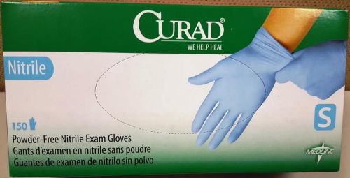 Curad Nitrile Exam Glove, Powder-Free, SMALL, 3 Boxes (150/Box) FREE PRIORITY