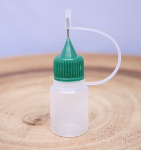 10 SOFT PLASTIC 5ml NEEDLE TIP BOTTLES VAPE E JUICE LIQUID VAPORIZER (green)