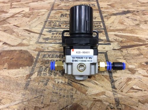 NEW SMC AR2000-01 PRESSURE REGULATOR .05-.85MPa AC20-MSH011 MAX PRESSURE 1.0 MPa