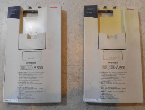 LOT OF:5 Mitsubishi Freqrol A500 front plates x2 FR-DU04 control panel x3