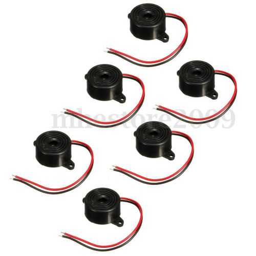 6Pcs 95DB Piezo Electronic Tone Buzzer Continuous Beep Alarm Arduino DC 3-24V