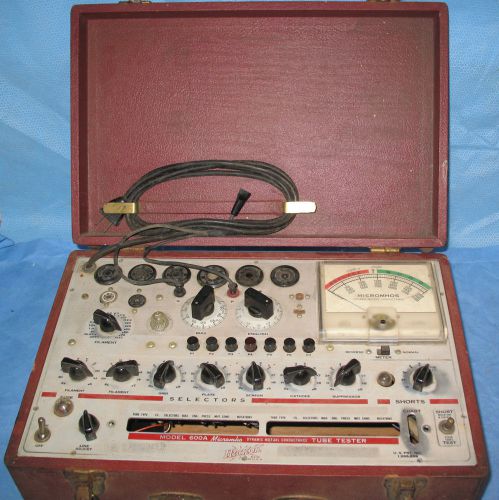 Hickok 600A Mutual Conductance Tube Tester Needs Service READ DESCRIPTION!