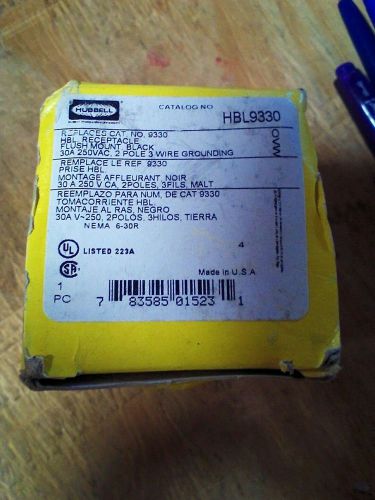 1 NIB HUBBELL HBL9330 9330 30A RECEPTACLE NEMA 6-30R