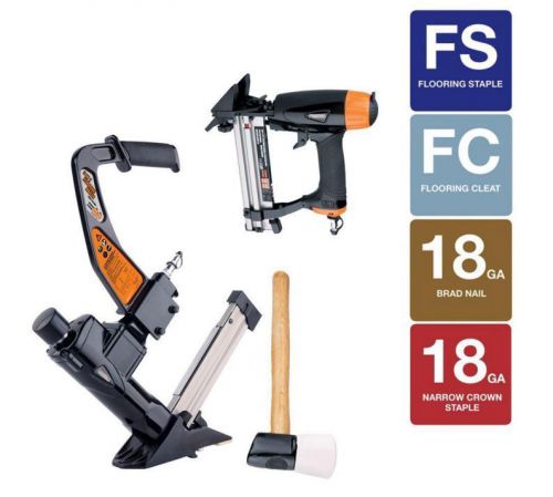 New Professional Groove and Tongue Flooring Nailer Gun Tool Kit (2-Piece )