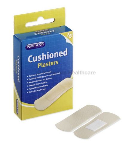 Patch &amp; Go Cushioned Plasters - Pack of 16 Assorted