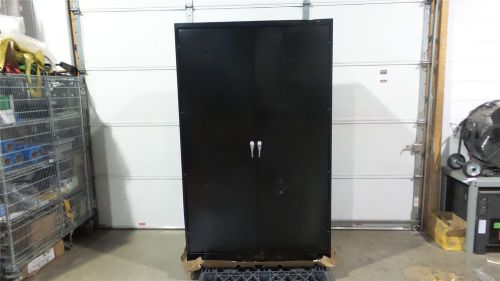 Tennsco J2478SUBK 78x48x24 In 2 Door 400 Lb Shelf Cap Storage Cabinet