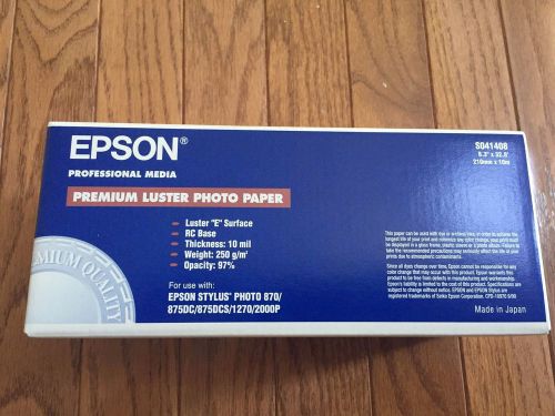 EPSON S041408 PREMIUM LUSTER PHOTO PAPER BRAND NEW FREE SHIPPING