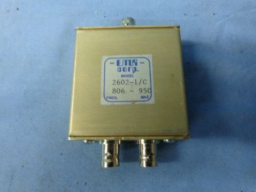 EMR Corp 2602-1/C 2 port Power divider 800/900 Mhz 806-960 #O