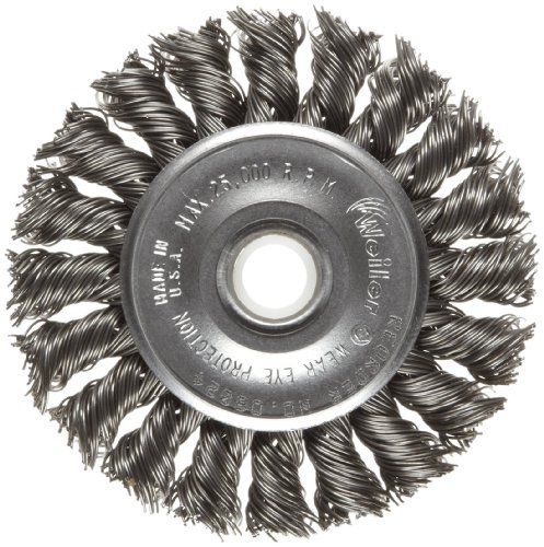 Weiler dualife standard wire wheel brush, round hole, steel, partial twist for sale