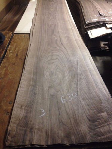 Wood Walnut Veneer  120X17,18,19,   total  3 pcs RAW VENEER N638..rustic nutts