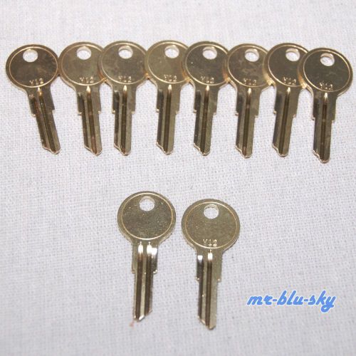 Locksmith - lot of 10 y12 brass key blanks jet for sale