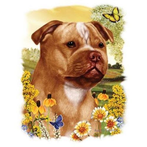 Staffordshire bull terrier dog heat press transfer for t shirt sweatshirt #912 for sale