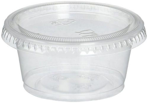 Reditainer Plastic Disposable Portion Cups Souffle Cup with Lids 2-Ounce 100-...