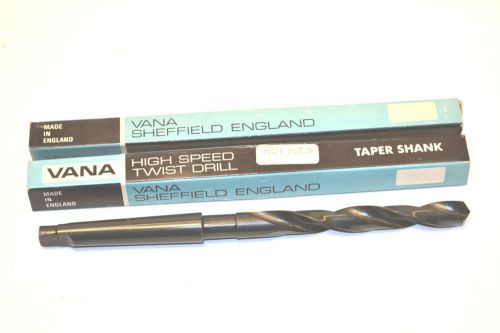 2 NOS VANA UK HSS No.1 MT TAPER SHANK DRILL Size Z (10.49mm .4130&#034; Dia) WR13bG7A