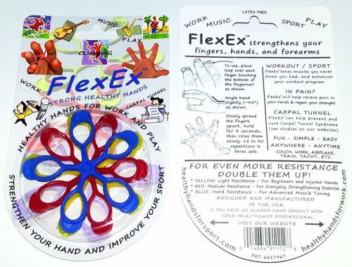 FlexEx 0001 Finger Hand and Forearm Exerciser Pack of 3