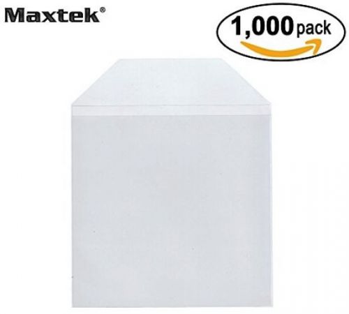 Maxtek 1,000 Pieces Clear Transparent CPP Plastic CD DVD Sleeves Envelope 100