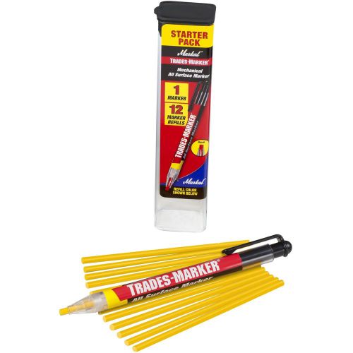 Markal 96131 Trades Marker (1 Holder 12 Refills) Yellow 12 Yellow 1 Holder