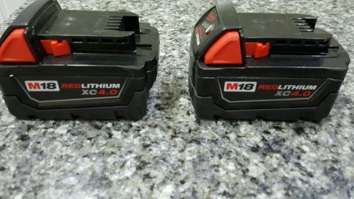 18 volt milwaukee battery (1 pair)