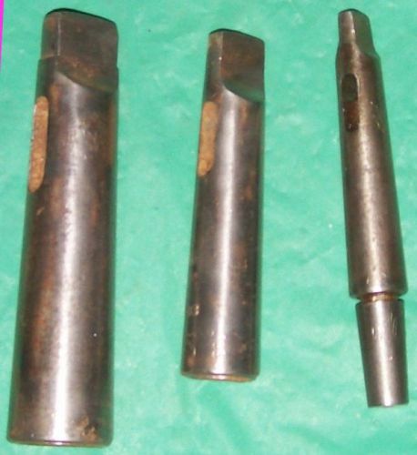 3 morse-t arbors drill chuck driver tool collis,adapters,mt 3t04,2t03,1t02 +plug for sale