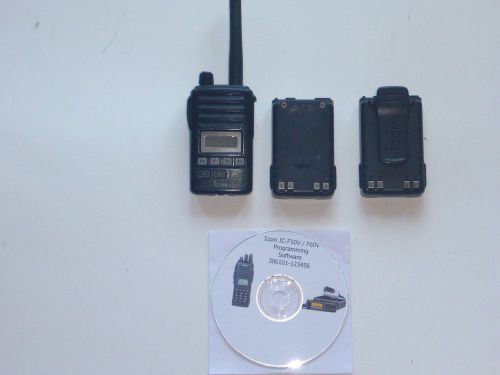 Icom F50V VHF radio, antenna, extra battery &amp; Software, Submersible, 2 available