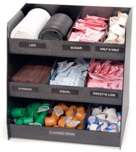 Vertiflex Vertical 3-Shelf Condiment Organizer, 9 Compartments, 14.5 X 11.75 X